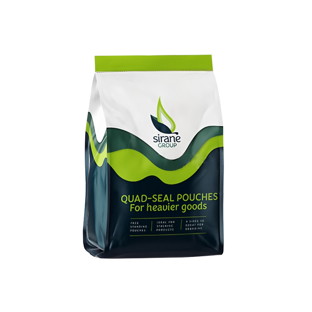 Quad seal bag with four-sided sealing