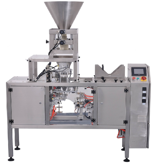 Automatic packing machine for flat bottom coffee pouches
